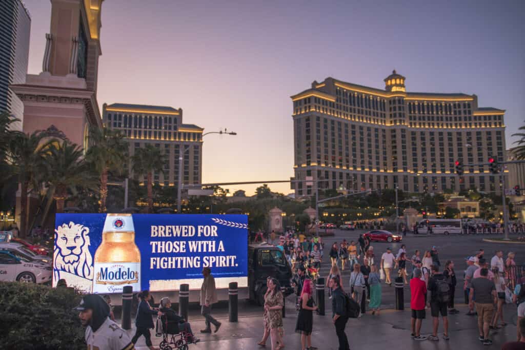 Digital LED Mobile Billboards on Las Vegas Strip